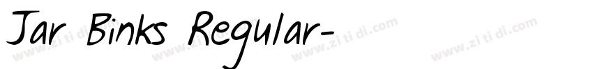 Jar Binks Regular字体转换